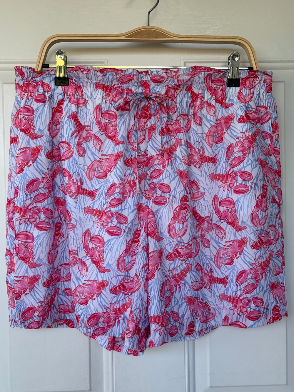 •Talbots• NWOT Lobster Print Lined Cotton Shorts  - Size Large